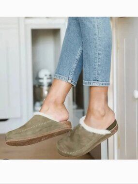 Jenni Kayne Shearling-Lined Moc Clog Size 39 EU/Size 8.5 US Made In Italy